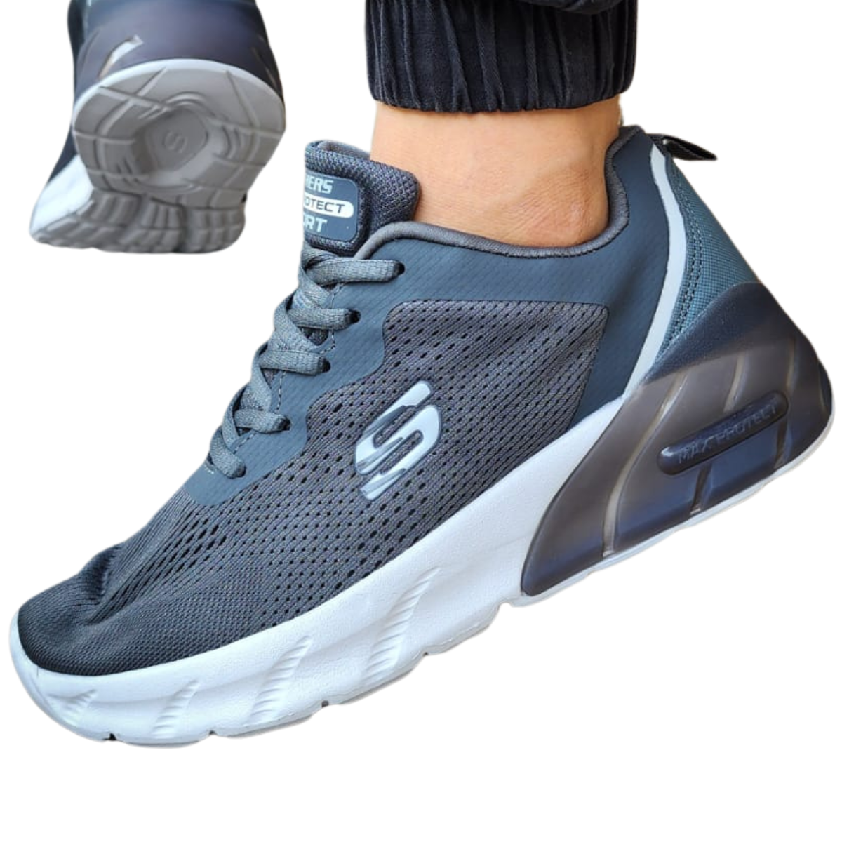 SKECHERS MAX PROTECT SPORT BALMER HOMBRE: La Mejor Opción para Deportistas Si estás buscando SKECHERS MAX PROTECT SPORT BALMER HOMBRE, has llegado al lugar correcto. En Onlineshoppingcenterg, te ofrecemos una de las zapatillas más avanzadas y cómodas para hombres. Este modelo es ideal para quienes buscan protección, estilo y rendimiento deportivo en un solo calzado. A continuación, te contaremos todo lo que necesitas saber para tomar la mejor decisión de compra.  ¿Por qué elegir las Skechers Max Protect Sport Balmer? Las SKECHERS MAX PROTECT SPORT BALMER HOMBRE están diseñadas para ofrecerte la máxima comodidad y durabilidad. Con características únicas como su tecnología de amortiguación avanzada y materiales resistentes, estas zapatillas destacan en cualquier actividad física. Además, el diseño moderno las hace perfectas tanto para entrenamientos como para el día a día.  Características principales de las Skechers Max Protect Sport Balmer Amortiguación Max Cushioning ULTRA GO: La tecnología Skechers Max Cushioning garantiza una pisada suave y cómoda en todo momento. Este modelo es ideal para quienes buscan una zapatilla que cuide sus pies incluso en los entrenamientos más intensos.  Suela Goodyear: Las Skechers Max Protect Goodyear tienen una suela que ofrece un excelente agarre y estabilidad. Esta característica es crucial si buscas un calzado que soporte diferentes tipos de superficies sin comprometer el rendimiento.  Resistencia y Durabilidad: Gracias a la combinación de materiales de alta calidad, las Skechers Max Protect Task Force son perfectas para quienes buscan un calzado que dure en el tiempo sin perder su comodidad.  ¿Quiénes deben comprar las Skechers Max Protect Sport Balmer Hombre? Si eres un hombre activo que realiza entrenamientos constantes o simplemente quieres una zapatilla cómoda para caminar o estar de pie durante largos periodos, este modelo es perfecto para ti. Además, su diseño ergonómico ayuda a reducir el impacto en las articulaciones, haciéndolas ideales para deportistas y personas que buscan cuidarse mientras entrenan.